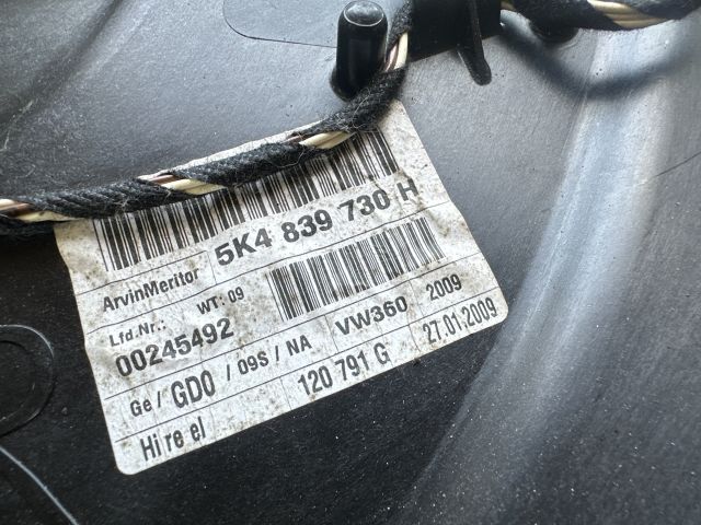 bontott VW GOLF VI Jobb hátsó Ablakemelő Szerkezet (Elektromos)