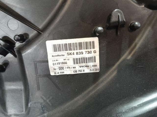 bontott VW GOLF VI Jobb hátsó Ablakemelő Szerkezet (Mechanikus)