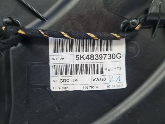 bontott VW GOLF VI Jobb hátsó Ablakemelő Szerkezet (Mechanikus)