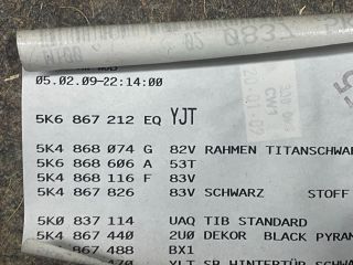 bontott VW GOLF VI Jobb hátsó Ajtó Kárpit