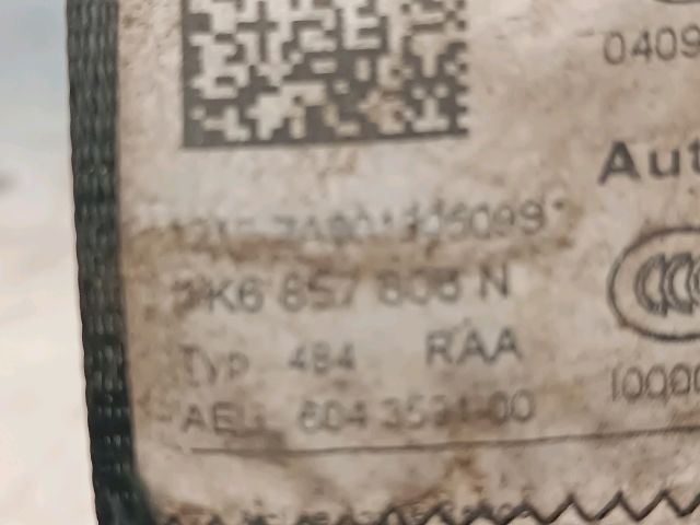 bontott VW GOLF VI Jobb hátsó Biztonsági Öv