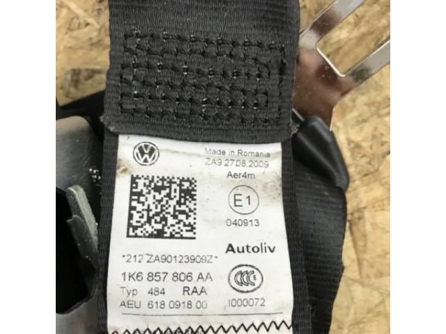 bontott VW GOLF VI Jobb hátsó Biztonsági Öv