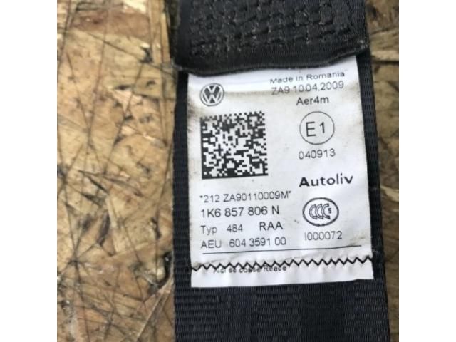 bontott VW GOLF VI Jobb hátsó Biztonsági Öv