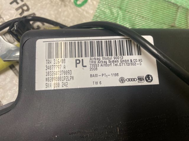 bontott VW GOLF VI Jobb Oldallégzsák