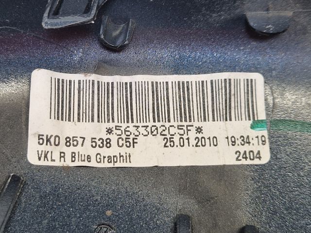 bontott VW GOLF VI Jobb Visszapillantó Tükör Burkolat