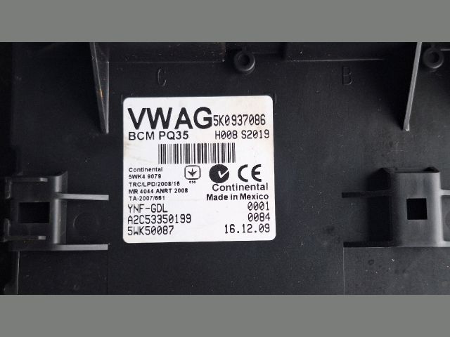 bontott VW GOLF VI Komfort Elektronika