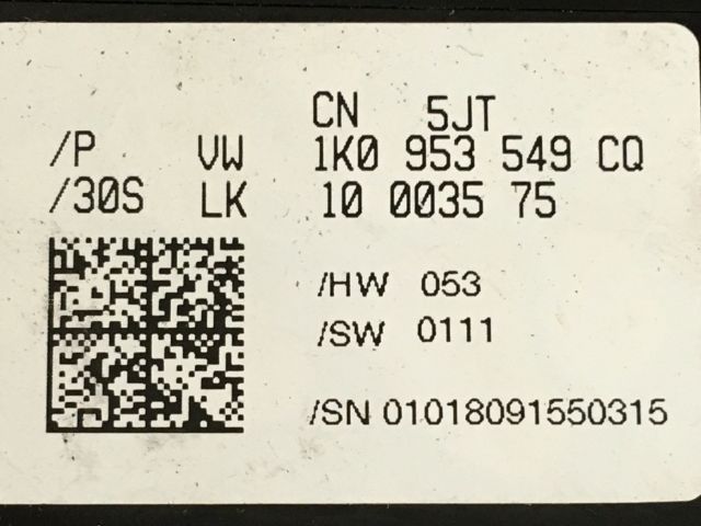 bontott VW GOLF VI Kormányoszlop Vezérlő