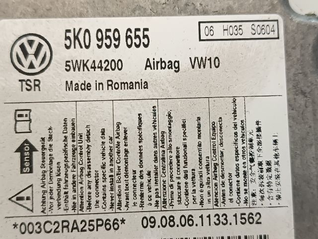 bontott VW GOLF VI Légzsák Elektronika