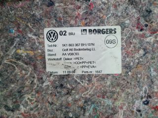bontott VW GOLF VI Padlószőnyeg