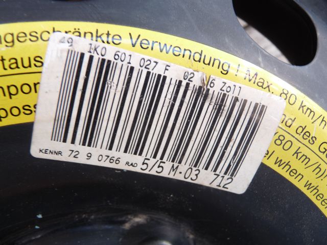 bontott VW GOLF VI Pótkerék