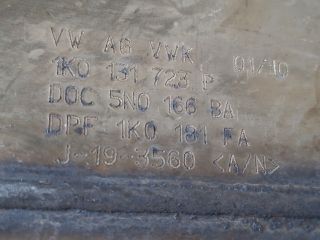 bontott VW GOLF VI Részecskeszűrő