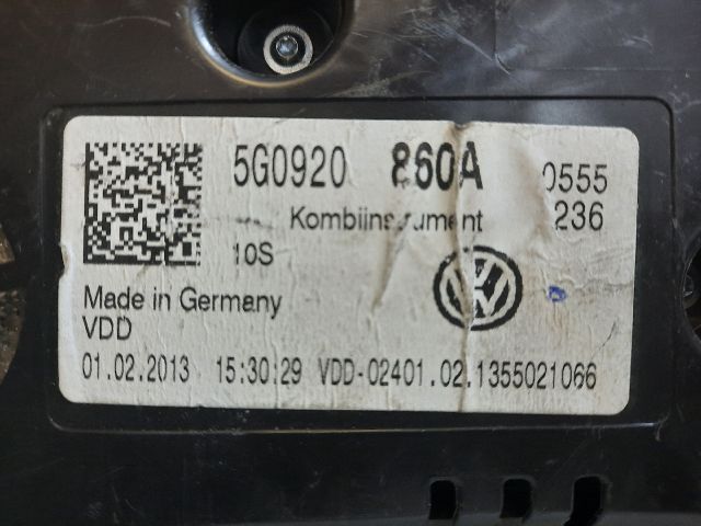 bontott VW GOLF VII Kilométeróra