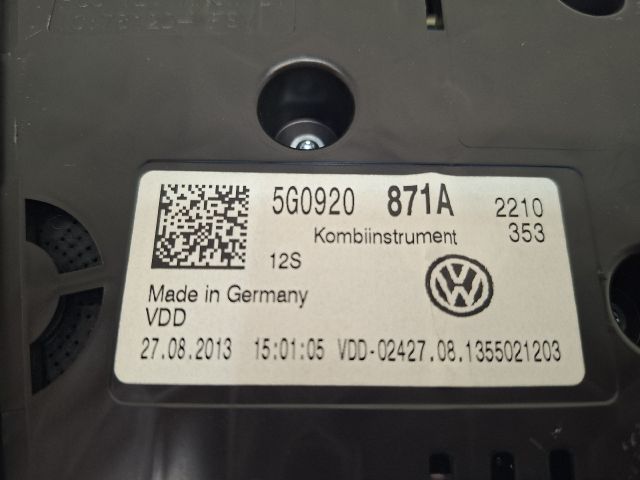 bontott VW GOLF VII Kilométeróra