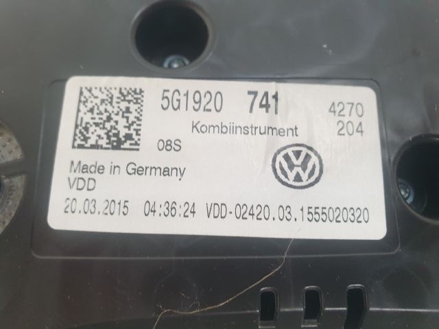 bontott VW GOLF VII Kilométeróra