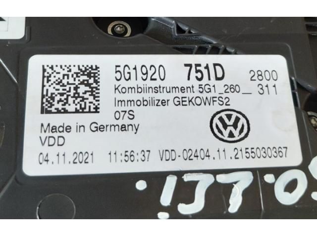 bontott VW GOLF VII Kilométeróra