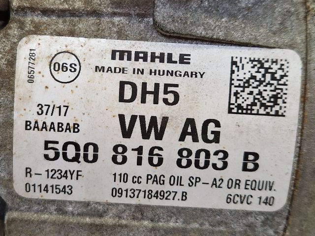 bontott VW GOLF VII Klímakompresszor