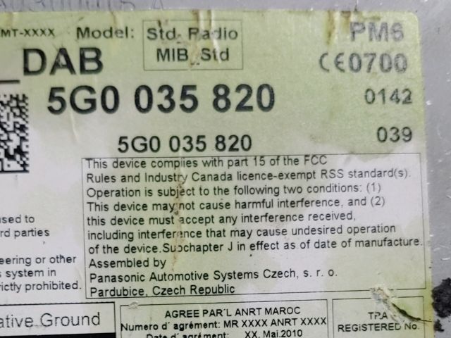 bontott VW GOLF VII Multimédia Vezérlő