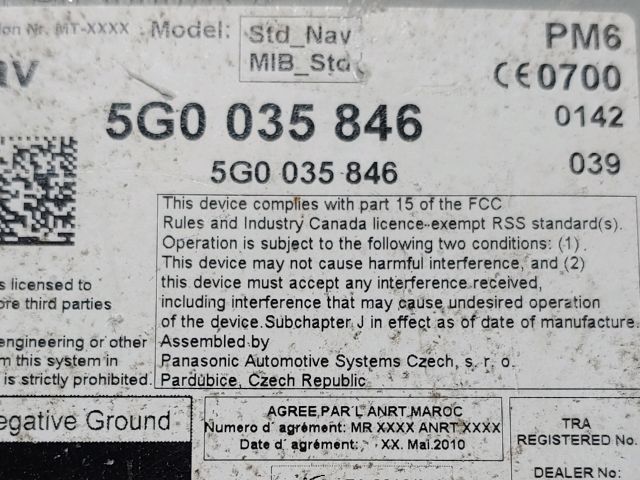 bontott VW GOLF VII Multimédia Vezérlő