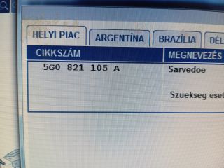 bontott VW GOLF VII Bal első Sárvédő