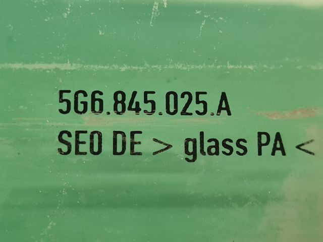 bontott VW GOLF VII Bal hátsó Ablak