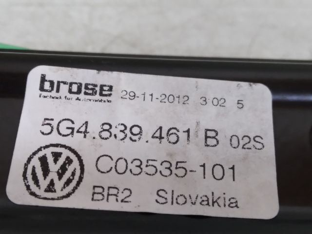 bontott VW GOLF VII Bal hátsó Ablakemelő Szerkezet (Elektromos)