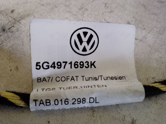 bontott VW GOLF VII Bal hátsó Ajtó Kábelköteg