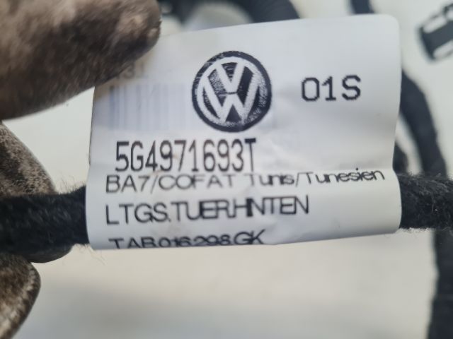 bontott VW GOLF VII Bal hátsó Ajtó Kábelköteg