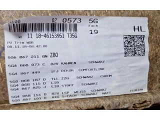 bontott VW GOLF VII Bal hátsó Ajtó Kárpit