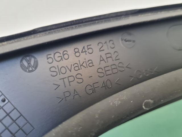 bontott VW GOLF VII Bal hátsó Fixüveg (Ajtóban)