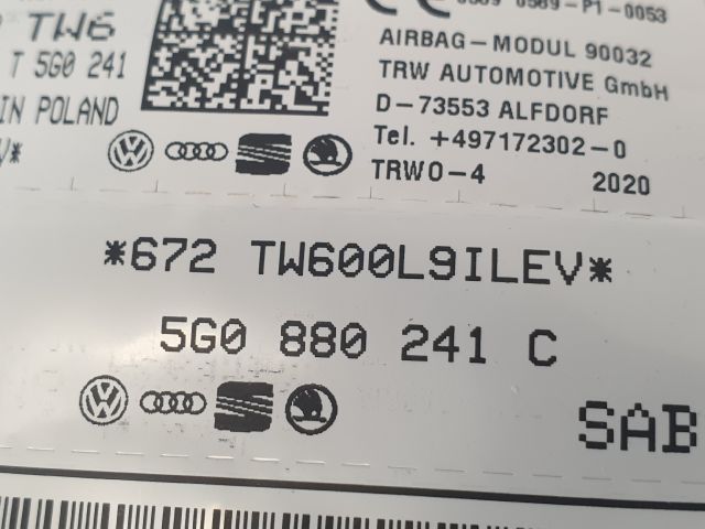 bontott VW GOLF VII Bal Oldallégzsák