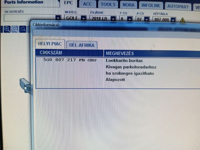 bontott VW GOLF VII Első Lökhárító (Üresen)