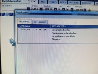 bontott VW GOLF VII Első Lökhárító (Üresen)