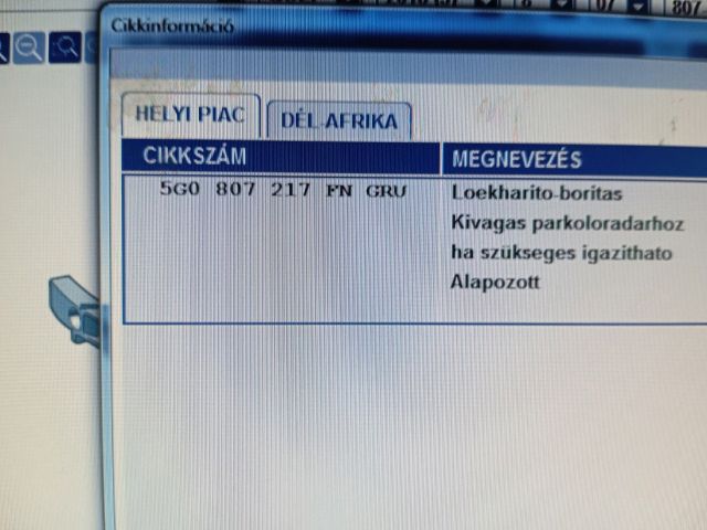 bontott VW GOLF VII Első Lökhárító (Üresen)