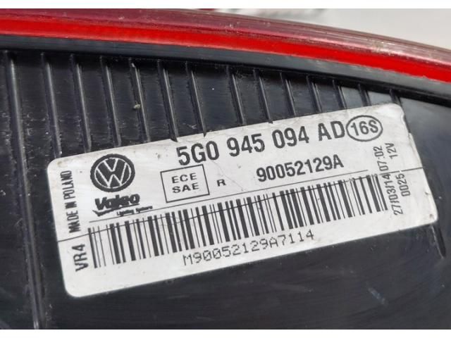 bontott VW GOLF VII Jobb Belső Hátsó Lámpa