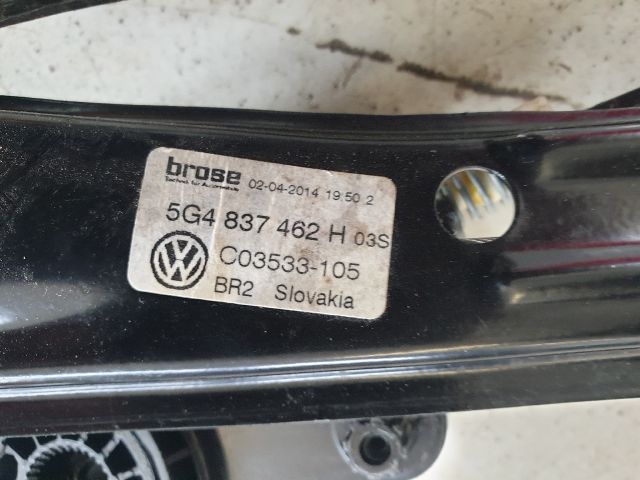 bontott VW GOLF VII Jobb első Ablakemelő Szerkezet (Elektromos)