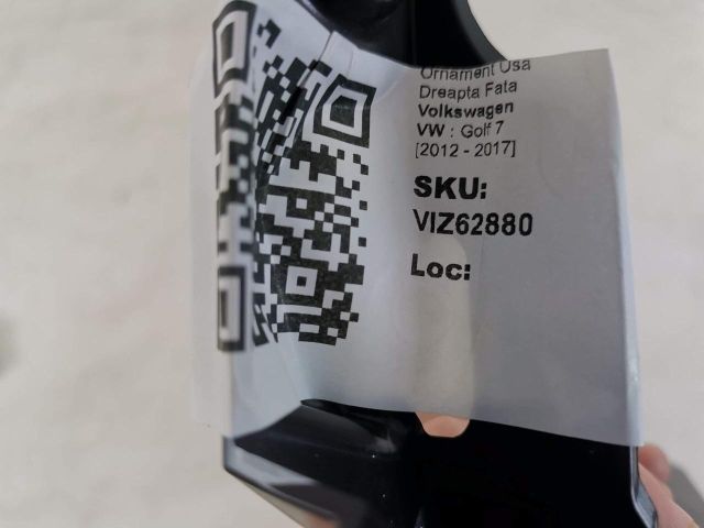 bontott VW GOLF VII Jobb első Ajtó Díszléc