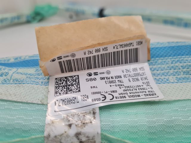 bontott VW GOLF VII Jobb első Függöny Légzsák