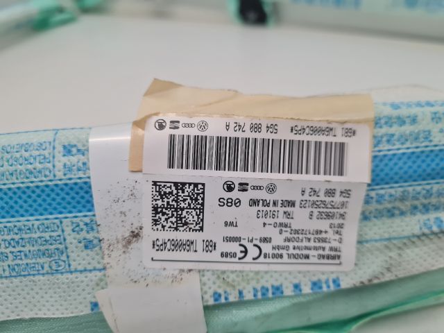 bontott VW GOLF VII Jobb első Függöny Légzsák