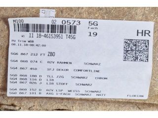 bontott VW GOLF VII Jobb hátsó Ajtó Kárpit