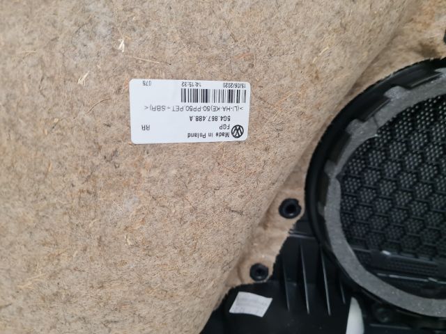 bontott VW GOLF VII Jobb hátsó Ajtó Kárpit