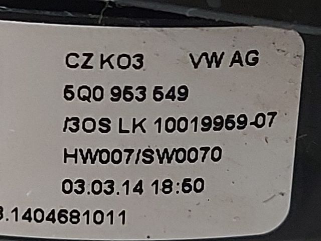 bontott VW GOLF VII Légzsák Átvezető Szalagkábel