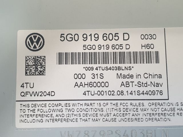 bontott VW GOLF VII Multifunkciós Kijelző