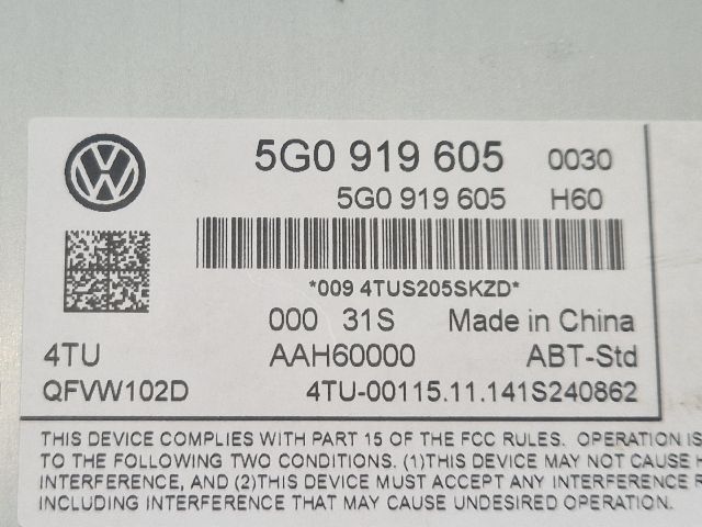 bontott VW GOLF VII Navigációs Fejegység