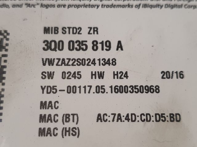 bontott VW GOLF VII Navigációs Fejegység