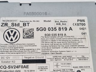 bontott VW GOLF VII Navigációs Fejegység