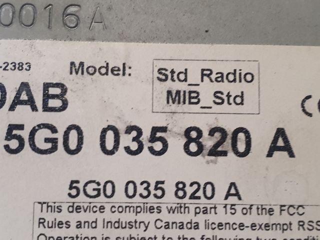 bontott VW GOLF VII Navigációs Fejegység