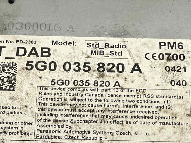 bontott VW GOLF VII Rádió / CD