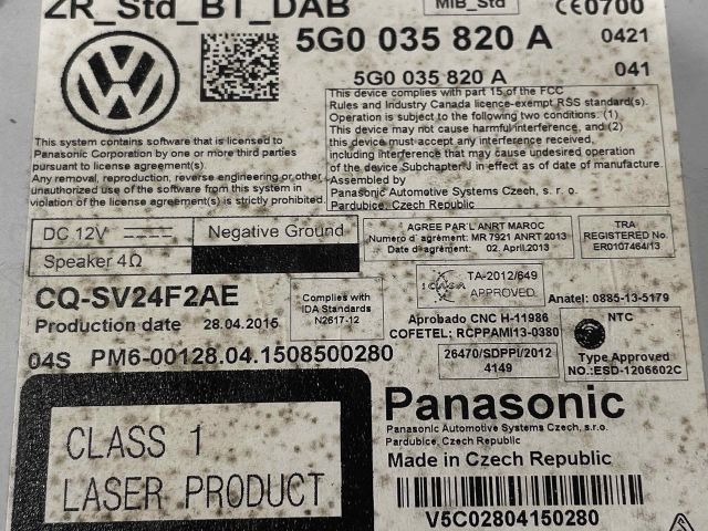 bontott VW GOLF VII Rádió / CD