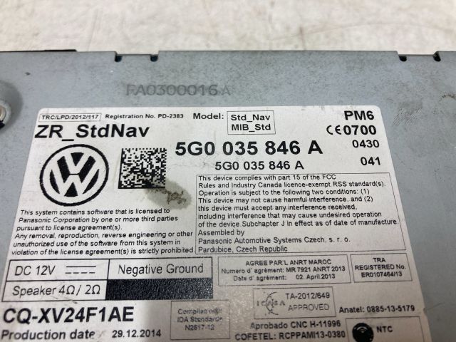 bontott VW GOLF VII Rádió / CD