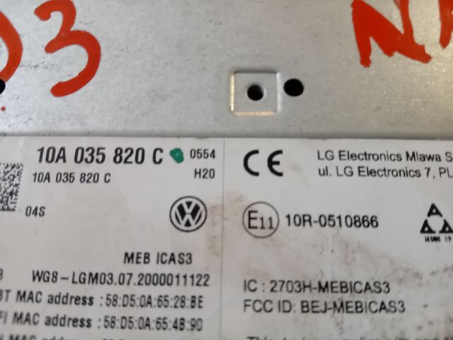 bontott VW ID.3 Navigációs Fejegység